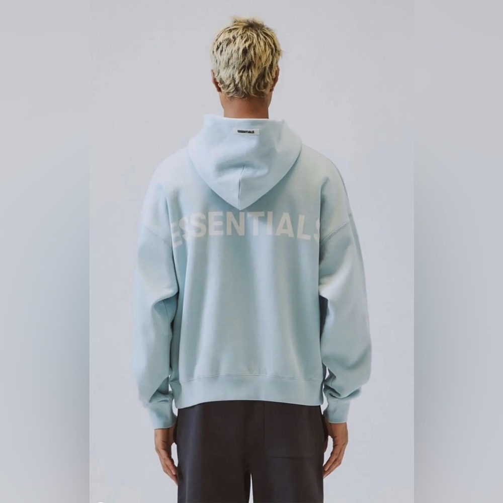 Fear of God ESSENTIALS 3m BLUE HOODIE